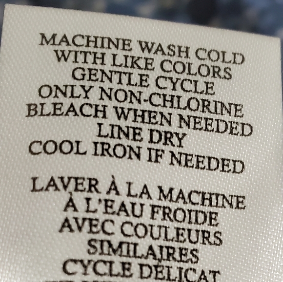 New Blue floral ditsy print lace shirt plus 2X - Picture 7 of 8